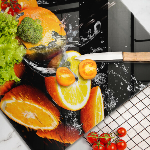 Glas Ceranfeldabdeckung Saftige Orangenfrucht