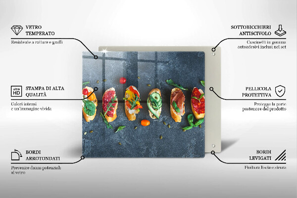 Glas Ceranfeldabdeckung Bunte Sandwiches