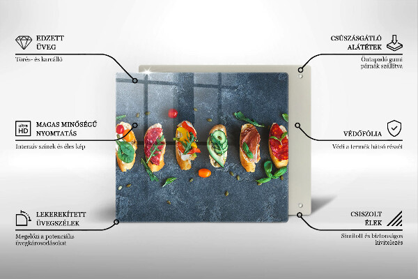 Glas Ceranfeldabdeckung Bunte Sandwiches