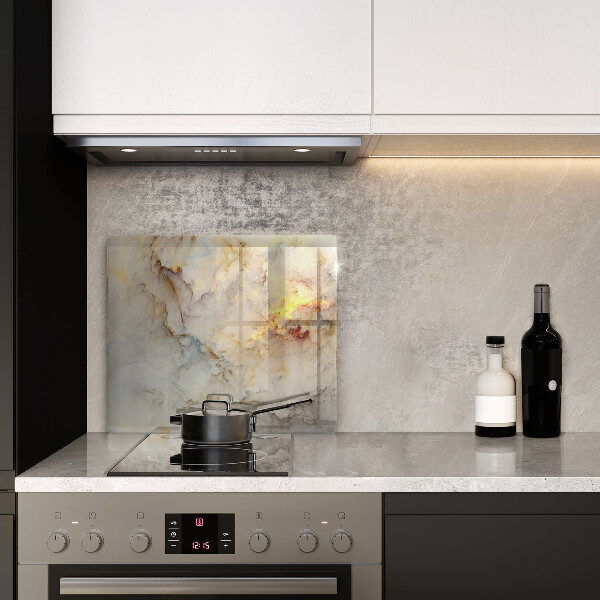 Glas Ceranfeldabdeckung Marmorstruktur mit Gold