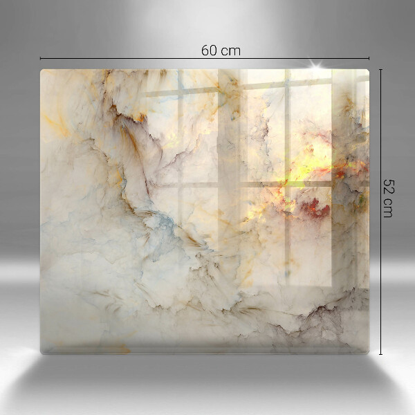 Glas Ceranfeldabdeckung Marmorstruktur mit Gold