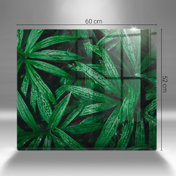 Glas Ceranfeldabdeckung Pflanzenblätter