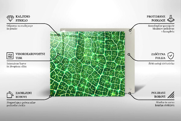 Glas Ceranfeldabdeckung Blattstruktur