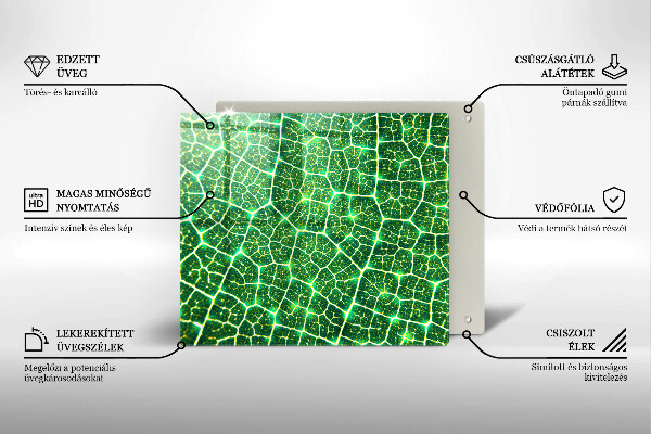 Glas Ceranfeldabdeckung Blattstruktur