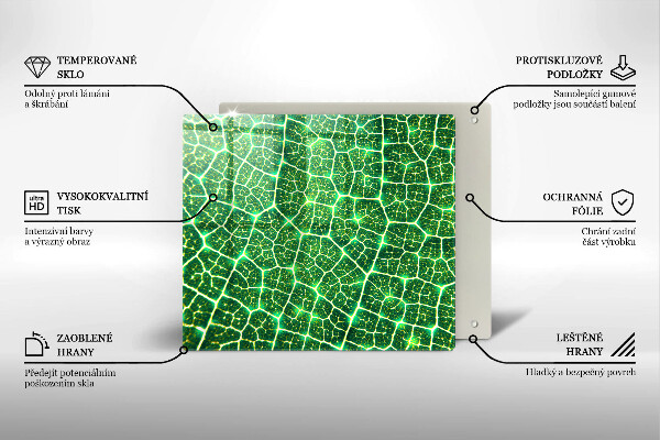 Glas Ceranfeldabdeckung Blattstruktur