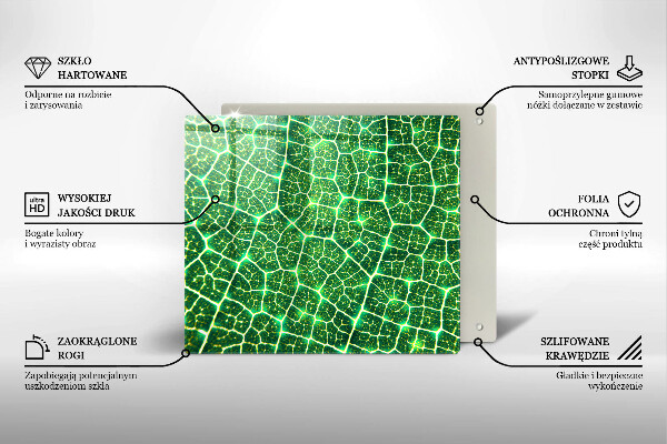 Glas Ceranfeldabdeckung Blattstruktur