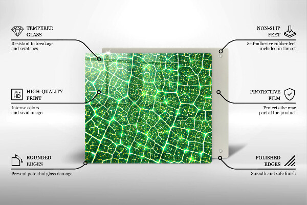 Glas Ceranfeldabdeckung Blattstruktur