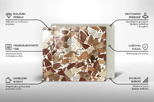 Glas Ceranfeldabdeckung Dekorative Beizen aus Stein