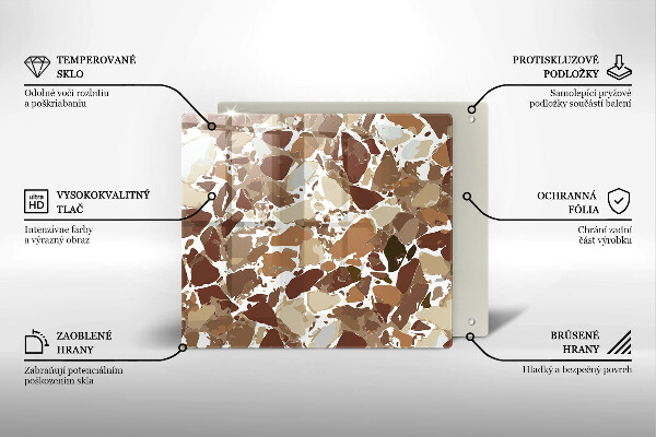 Glas Ceranfeldabdeckung Dekorative Beizen aus Stein