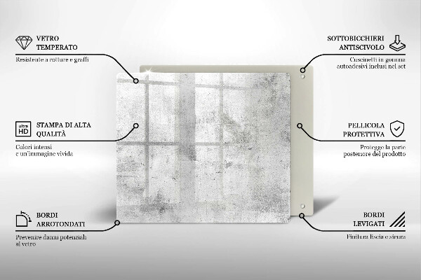 Glas Ceranfeldabdeckung Betonstruktur