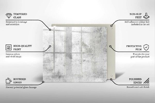 Glas Ceranfeldabdeckung Betonstruktur