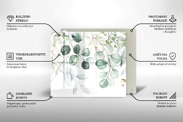 Glas Ceranfeldabdeckung Bemalte Pflanzen