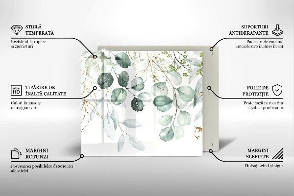 Glas Ceranfeldabdeckung Bemalte Pflanzen