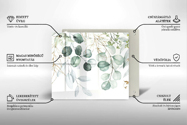 Glas Ceranfeldabdeckung Bemalte Pflanzen