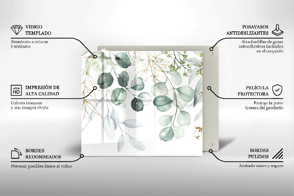 Glas Ceranfeldabdeckung Bemalte Pflanzen