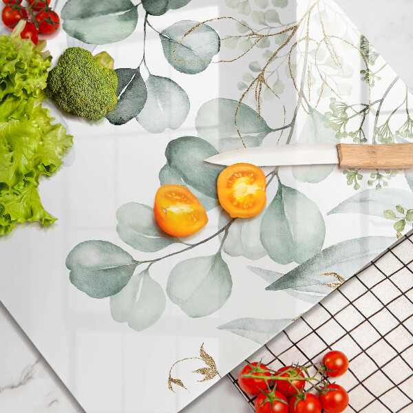 Glas Ceranfeldabdeckung Bemalte Pflanzen