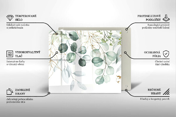 Glas Ceranfeldabdeckung Bemalte Pflanzen