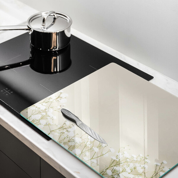 Glas Ceranfeldabdeckung Gips-Boho-Blumen