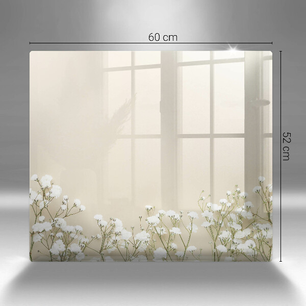 Glas Ceranfeldabdeckung Gips-Boho-Blumen