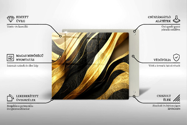 Glas Ceranfeldabdeckung Elegante Abstraktion