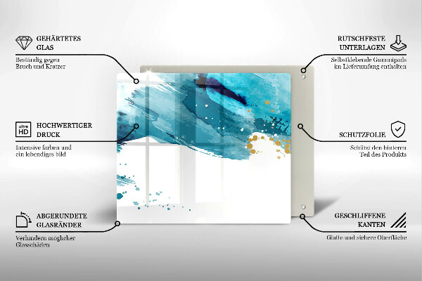 Glas Ceranfeldabdeckung Blaue Flecken