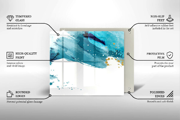 Glas Ceranfeldabdeckung Blaue Flecken