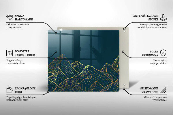 Glas Ceranfeldabdeckung Abstrakte Berge