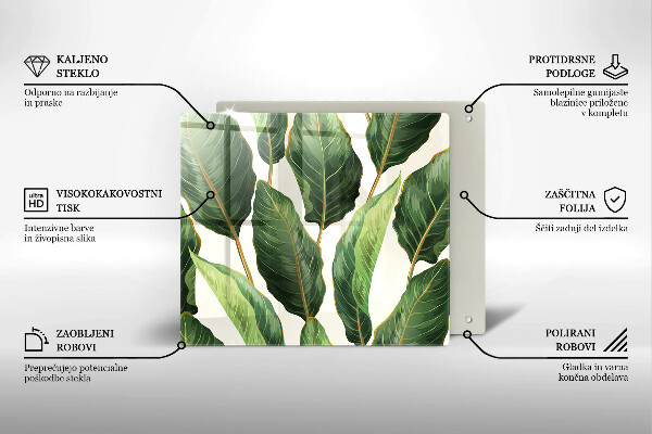 Glas Ceranfeldabdeckung Bananenblätter