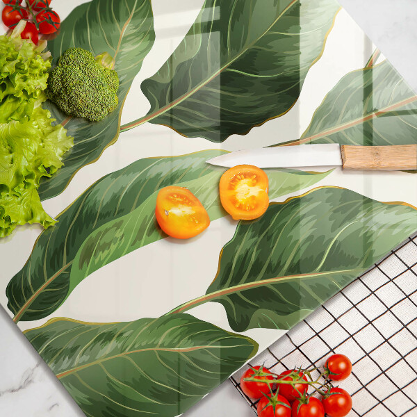 Glas Ceranfeldabdeckung Bananenblätter