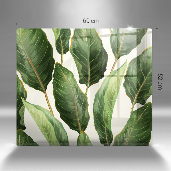 Glas Ceranfeldabdeckung Bananenblätter