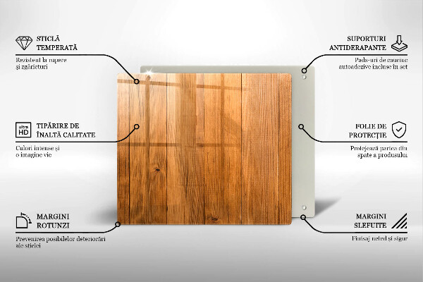 Glas Ceranfeldabdeckung Holzbretter
