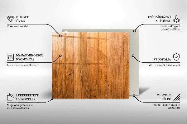 Glas Ceranfeldabdeckung Holzbretter