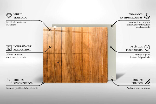 Glas Ceranfeldabdeckung Holzbretter