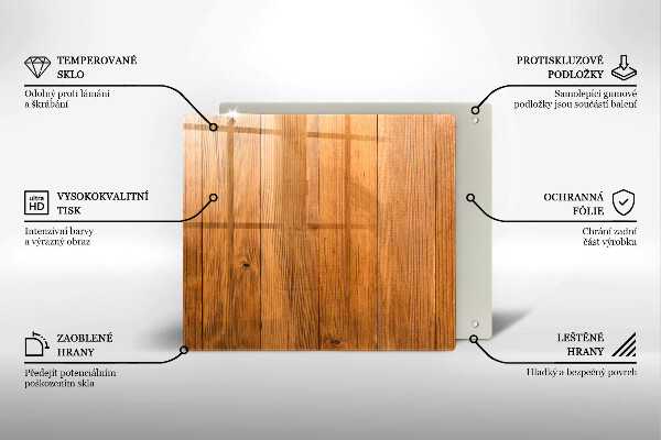 Glas Ceranfeldabdeckung Holzbretter