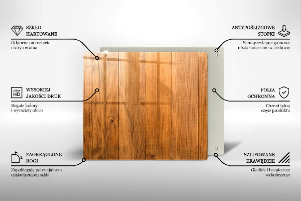 Glas Ceranfeldabdeckung Holzbretter