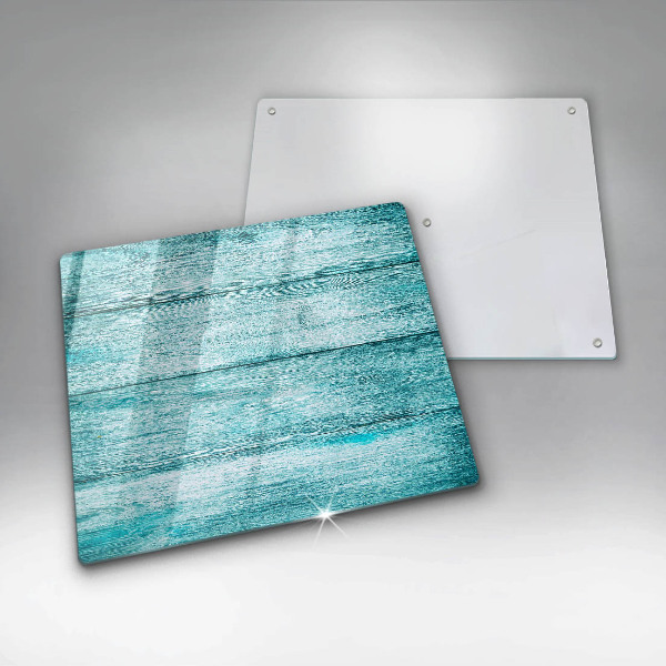 Glas Ceranfeldabdeckung Vintage Holzbretter