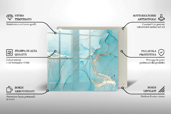 Glas Ceranfeldabdeckung Steinabstraktion