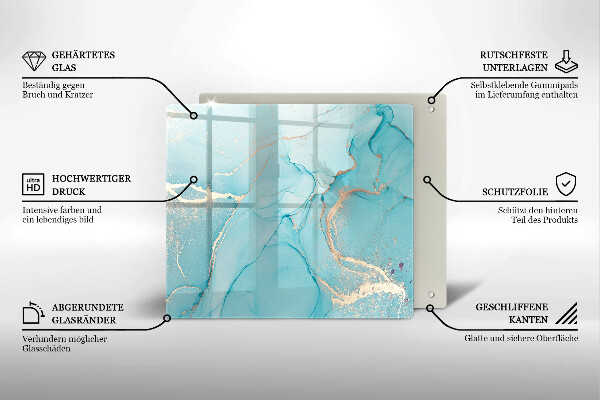 Glas Ceranfeldabdeckung Steinabstraktion