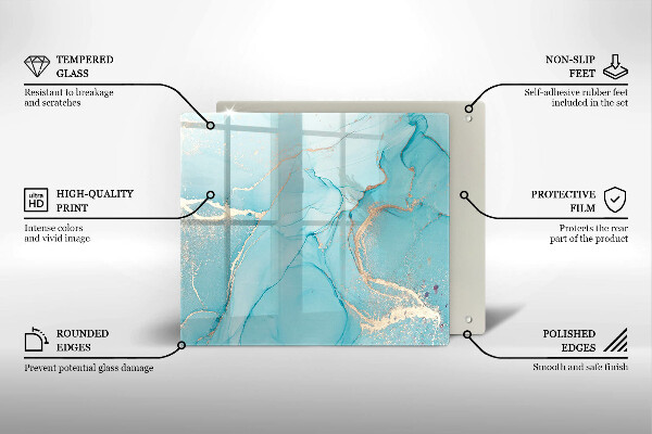 Glas Ceranfeldabdeckung Steinabstraktion