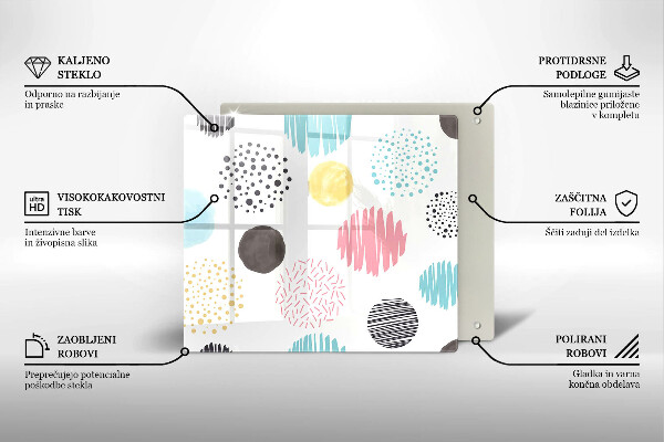 Glas Ceranfeldabdeckung Bemalte Formen