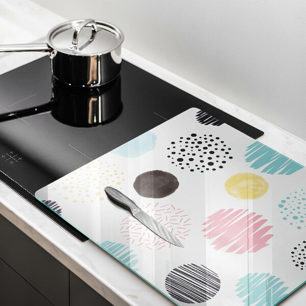 Glas Ceranfeldabdeckung Bemalte Formen