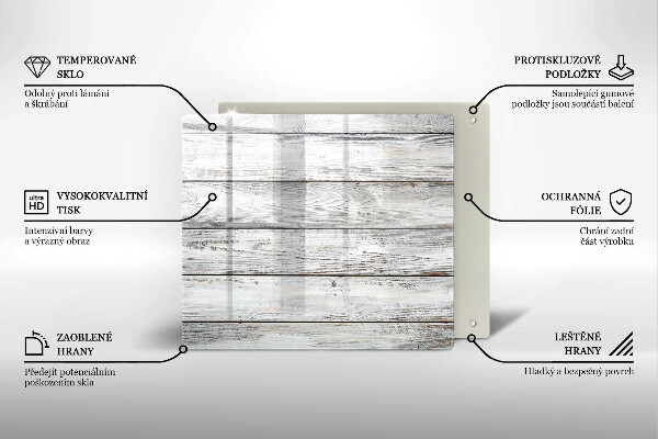 Glas Ceranfeldabdeckung Helle Holzbretter