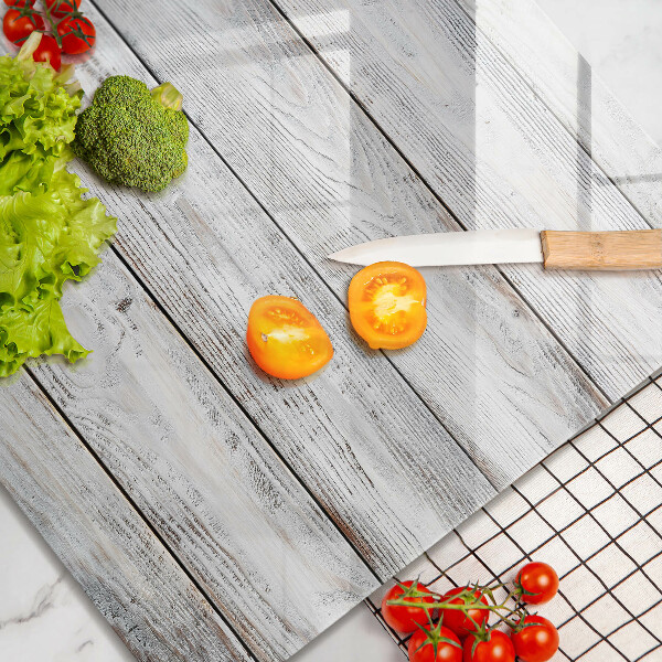 Glas Ceranfeldabdeckung Helle Holzbretter