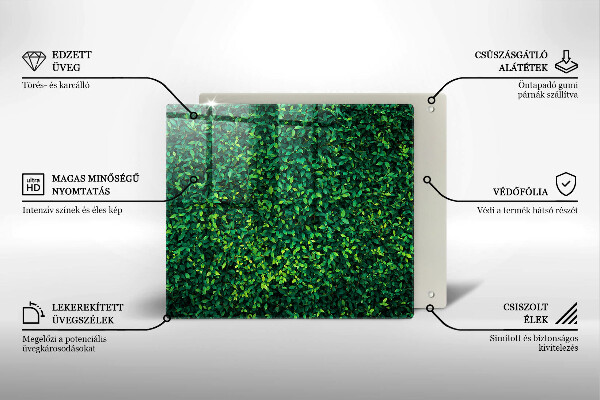 Glas Ceranfeldabdeckung Pflanze mit kleinen Blättern