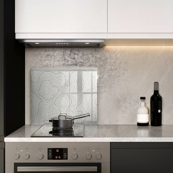 Glas Ceranfeldabdeckung Linienkunstdesign