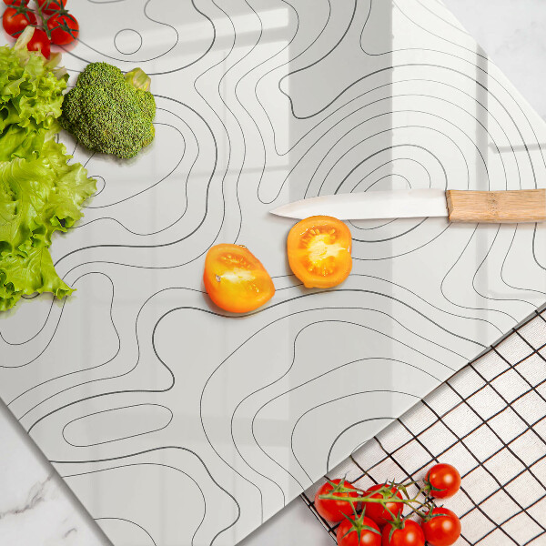 Glas Ceranfeldabdeckung Linienkunstdesign