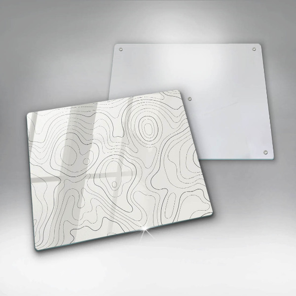 Glas Ceranfeldabdeckung Linienkunstdesign