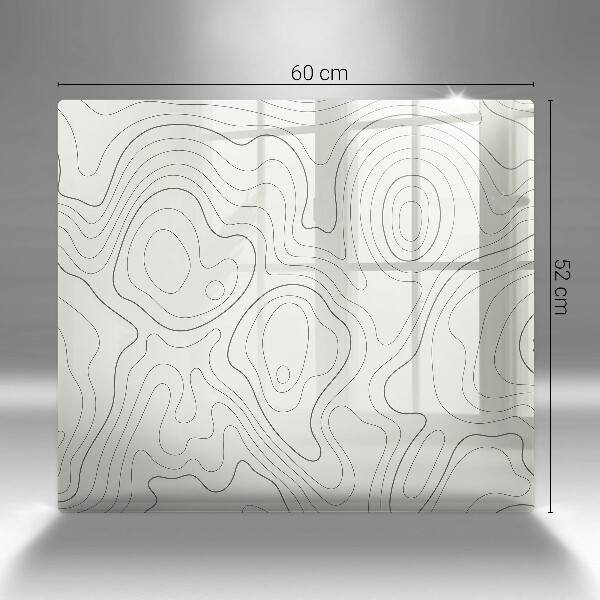Glas Ceranfeldabdeckung Linienkunstdesign