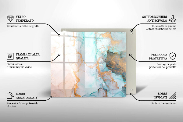 Glas Ceranfeldabdeckung Marmorabstraktion
