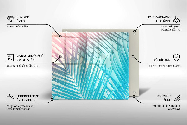 Glas Ceranfeldabdeckung Pastellblätter